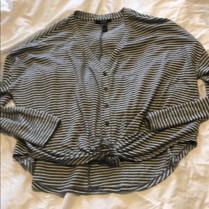 Dolman tie front top